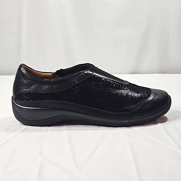 ZIERA Jump Leather/Suede Black Womens Loafers Size 38/7.5 - Picture 1 of 7
